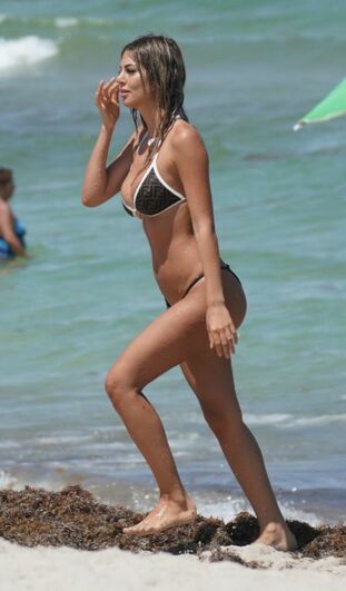 MELISSA CASTAGNOLI in Swimsuit at a Beach in Miami 05 20