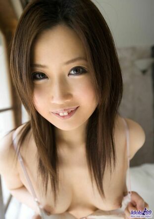 Adorable Asian female Haruka Yagami models naked and non