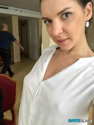 Russian nubile Alina Henessy takes bare and non bare selfies