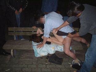 Insane chinese girlfriend  nailed in public