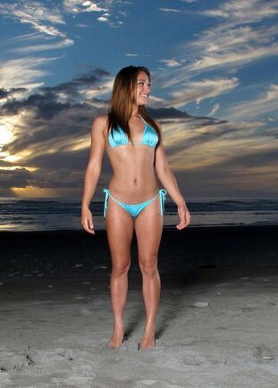 Astounding model and stunner Sara Luvv posing on the beach,