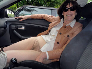 Bare mature gfs in the car images
