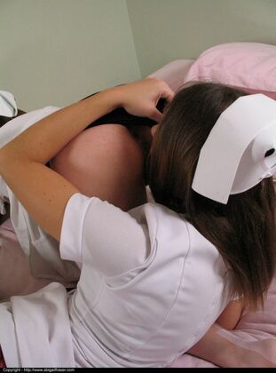 Uber-cute lesbos in nurse uniform are into red-hot sole
