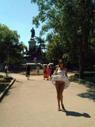 Naked 18yo female tourist in Crimea