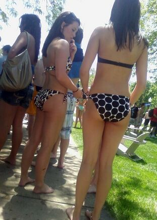 Twunk young womans in skimpy bathing suits